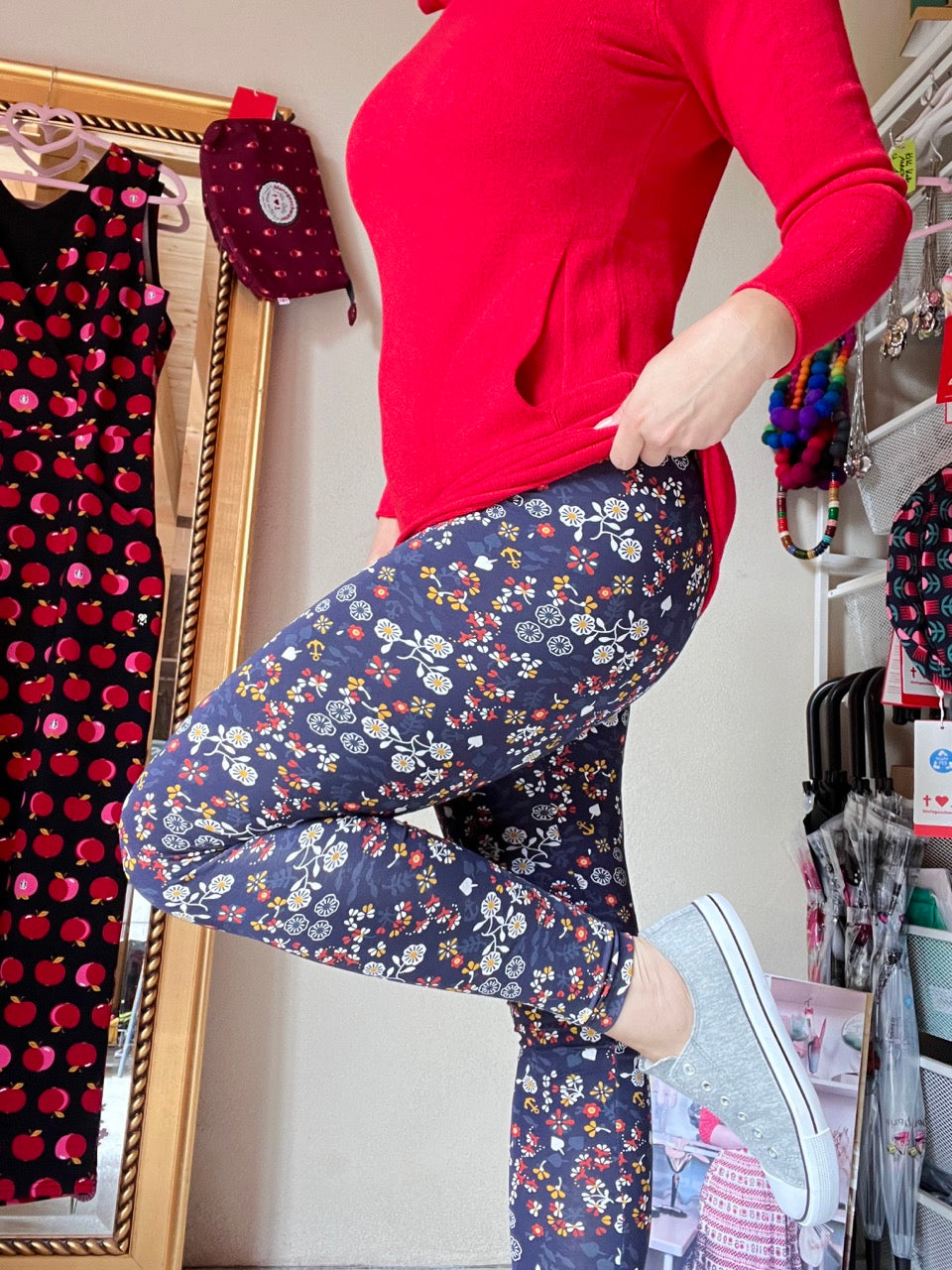Leggings My Garden Blau