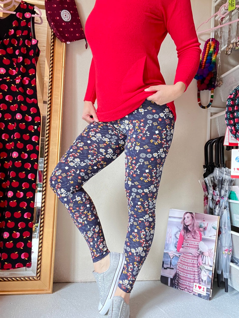 Leggings My Garden Blau