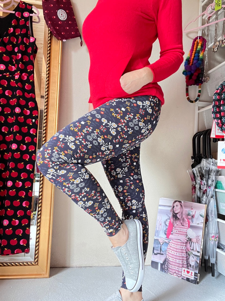 Leggings My Garden Blau