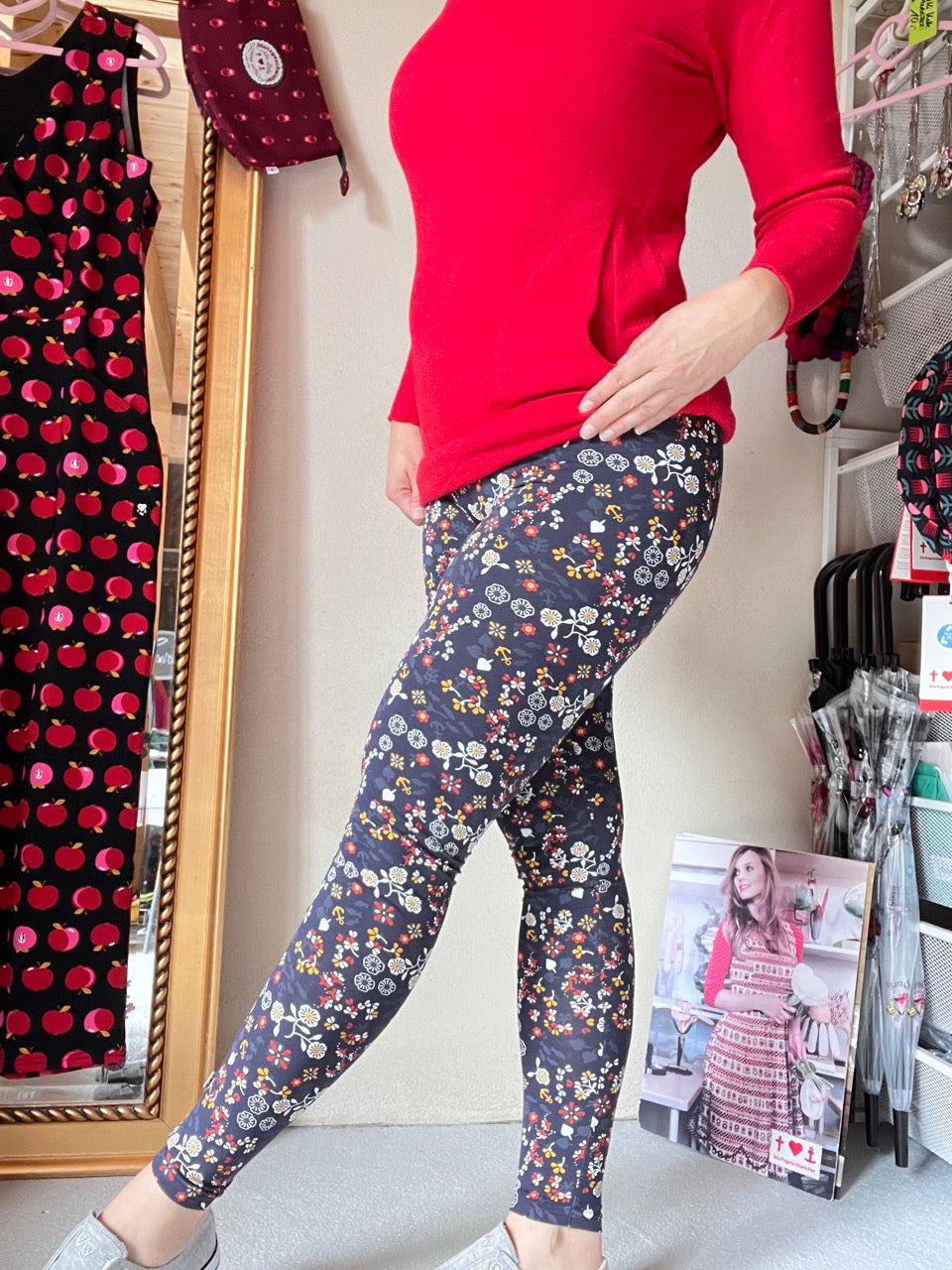 Leggings My Garden Blau