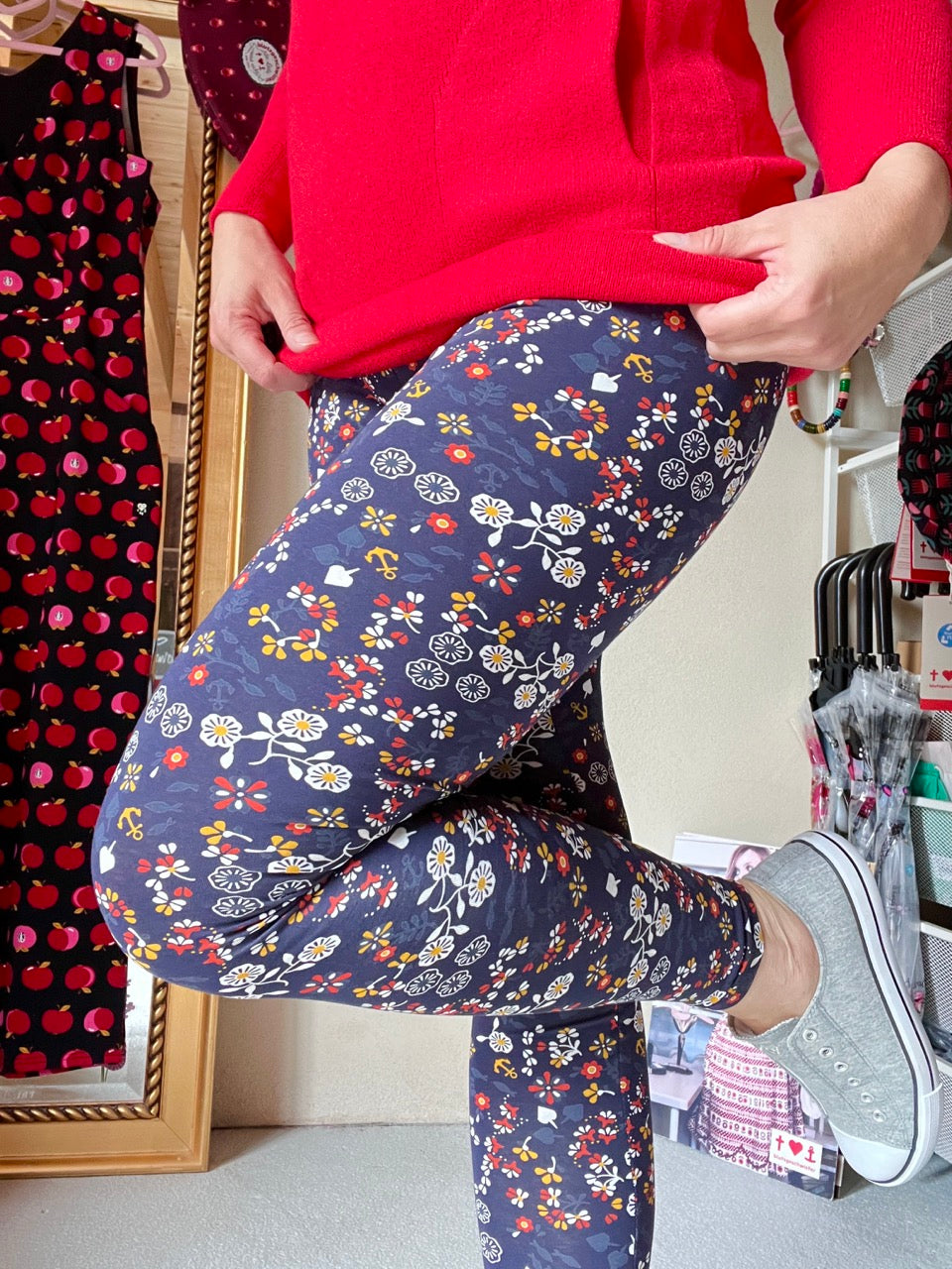 Leggings My Garden Blau