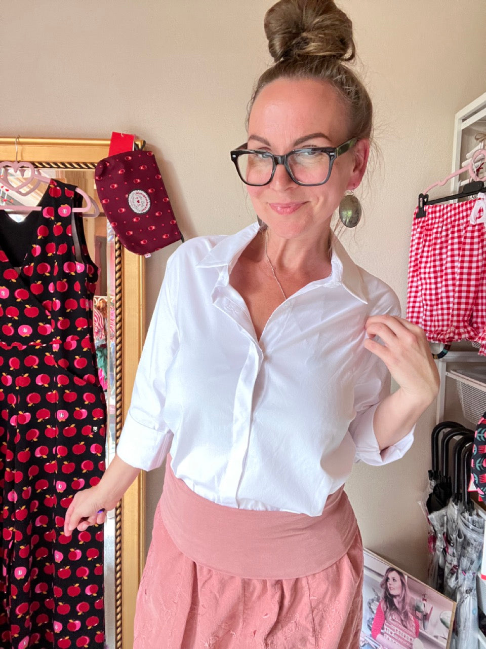 Hemd Bluse Gretchen Weiß
