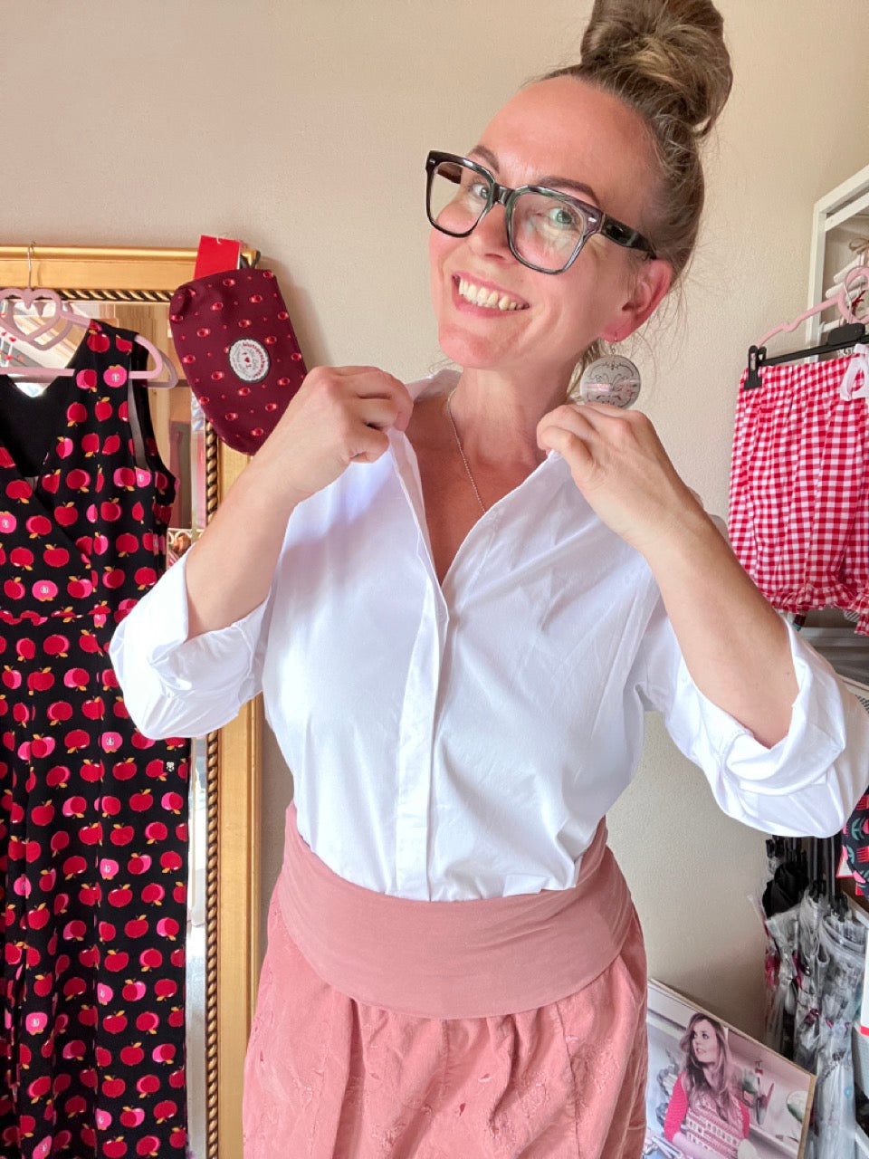 Hemd Bluse Gretchen Weiß