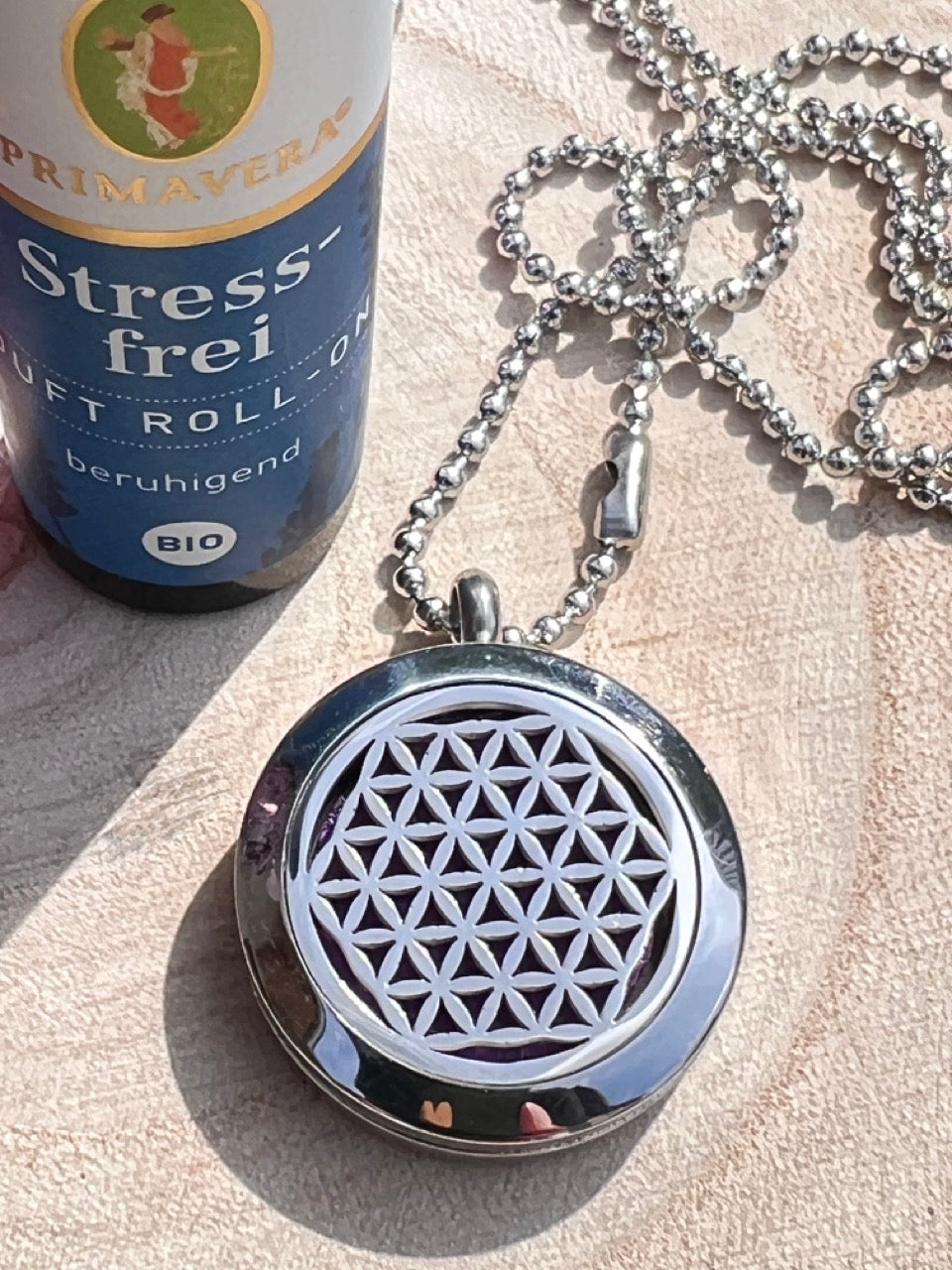 Aroma Diffuser Kette Blume des Lebens 25mm