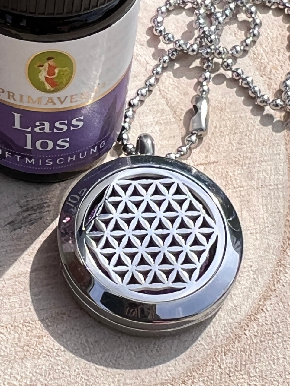 Aroma Diffuser Kette Blume des Lebens 25mm