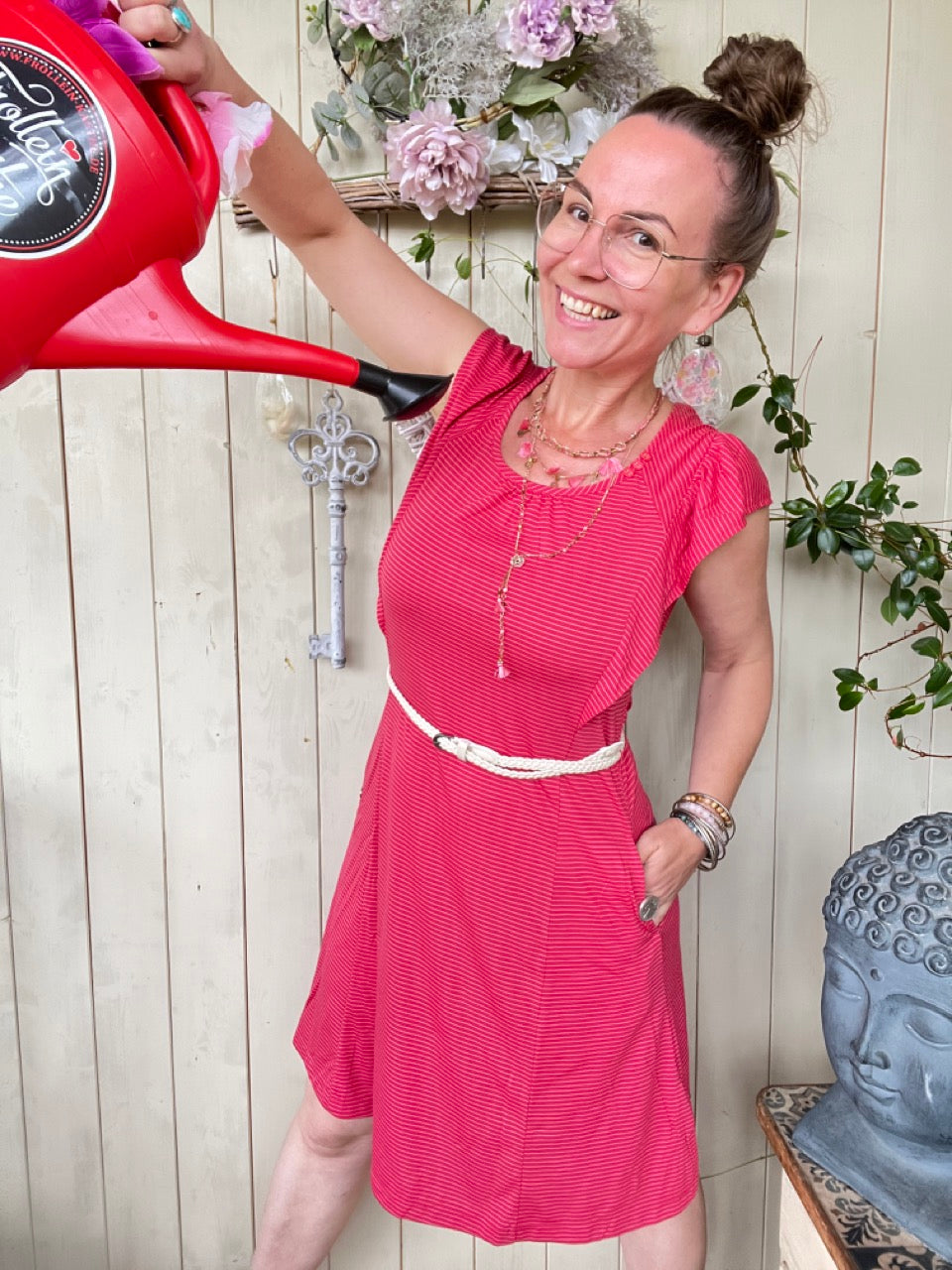 Kleid Ringel Ringel Rot