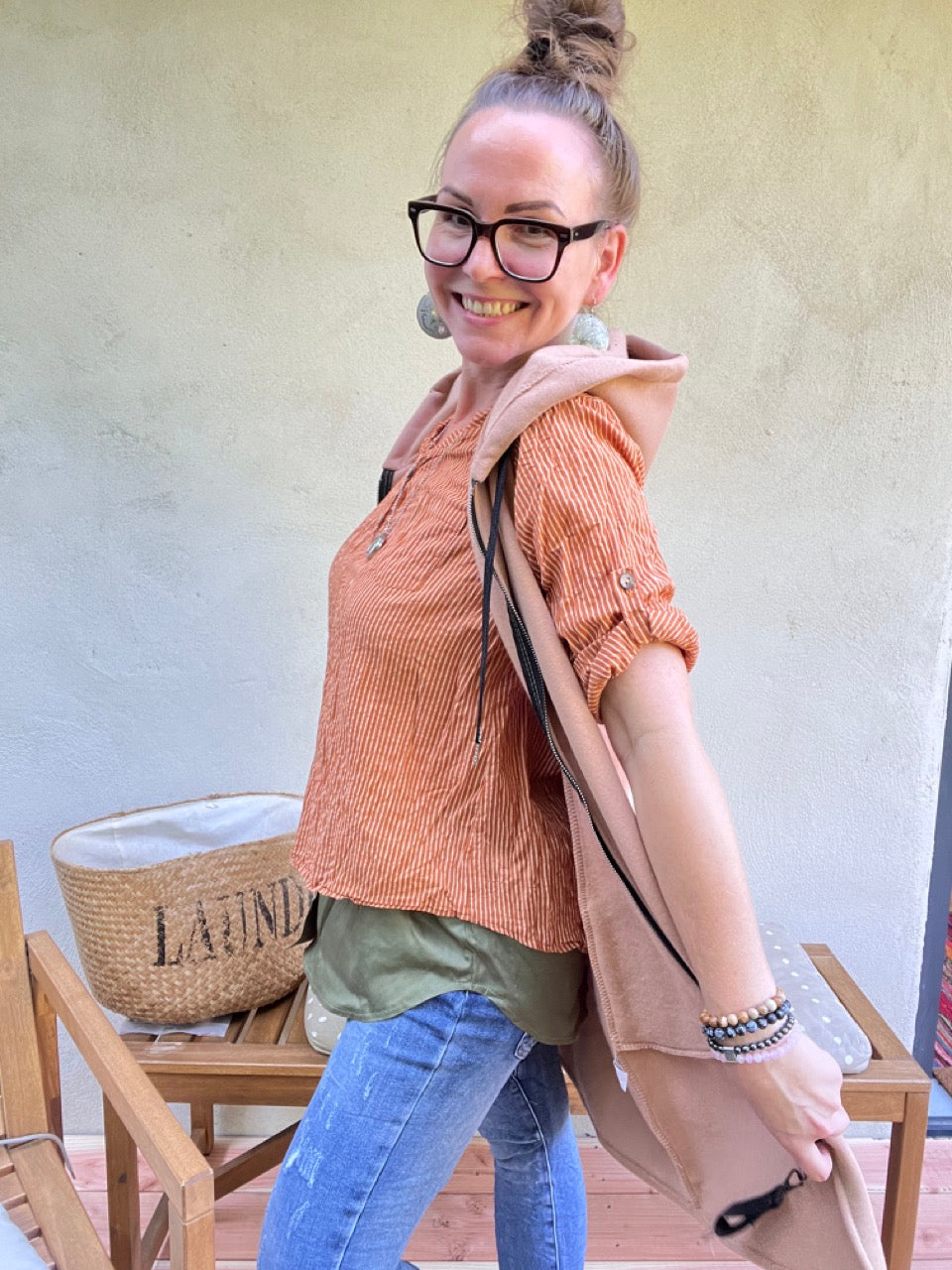 Weste Luft und Liebe in Cappuccino