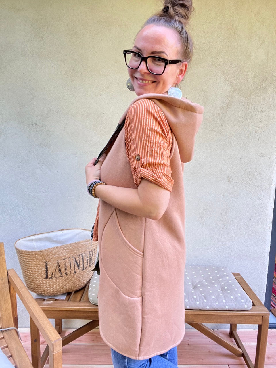 Weste Luft und Liebe in Cappuccino