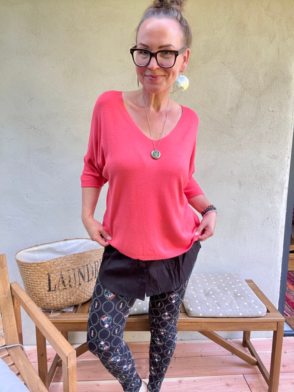 Blusen Rock in Schwarz und Olive