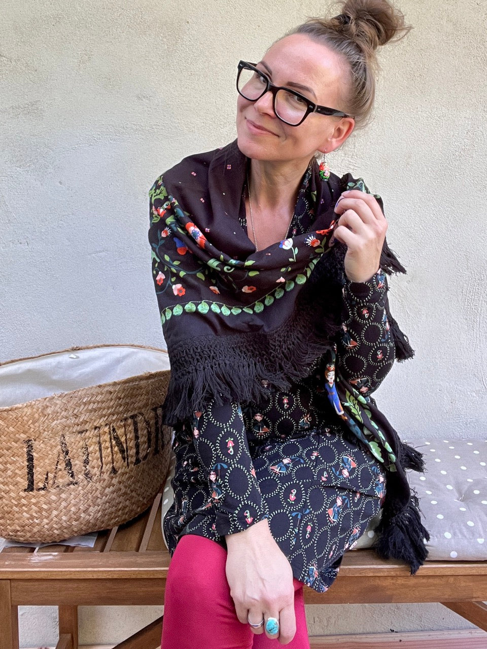 Tuch Oh Mary Schwarz