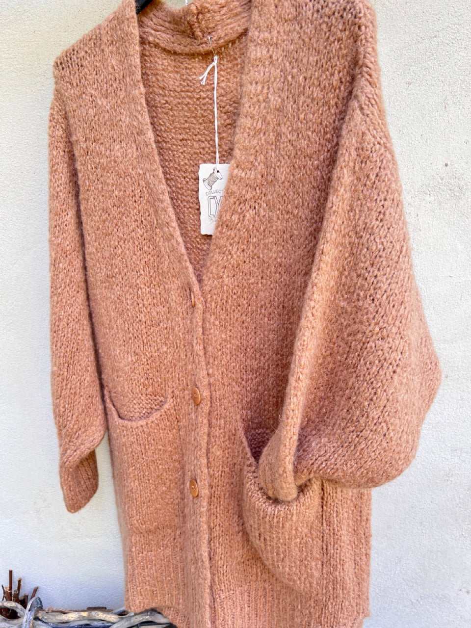 Strickjacke Wollverliebt Rosa und Cappuccino
