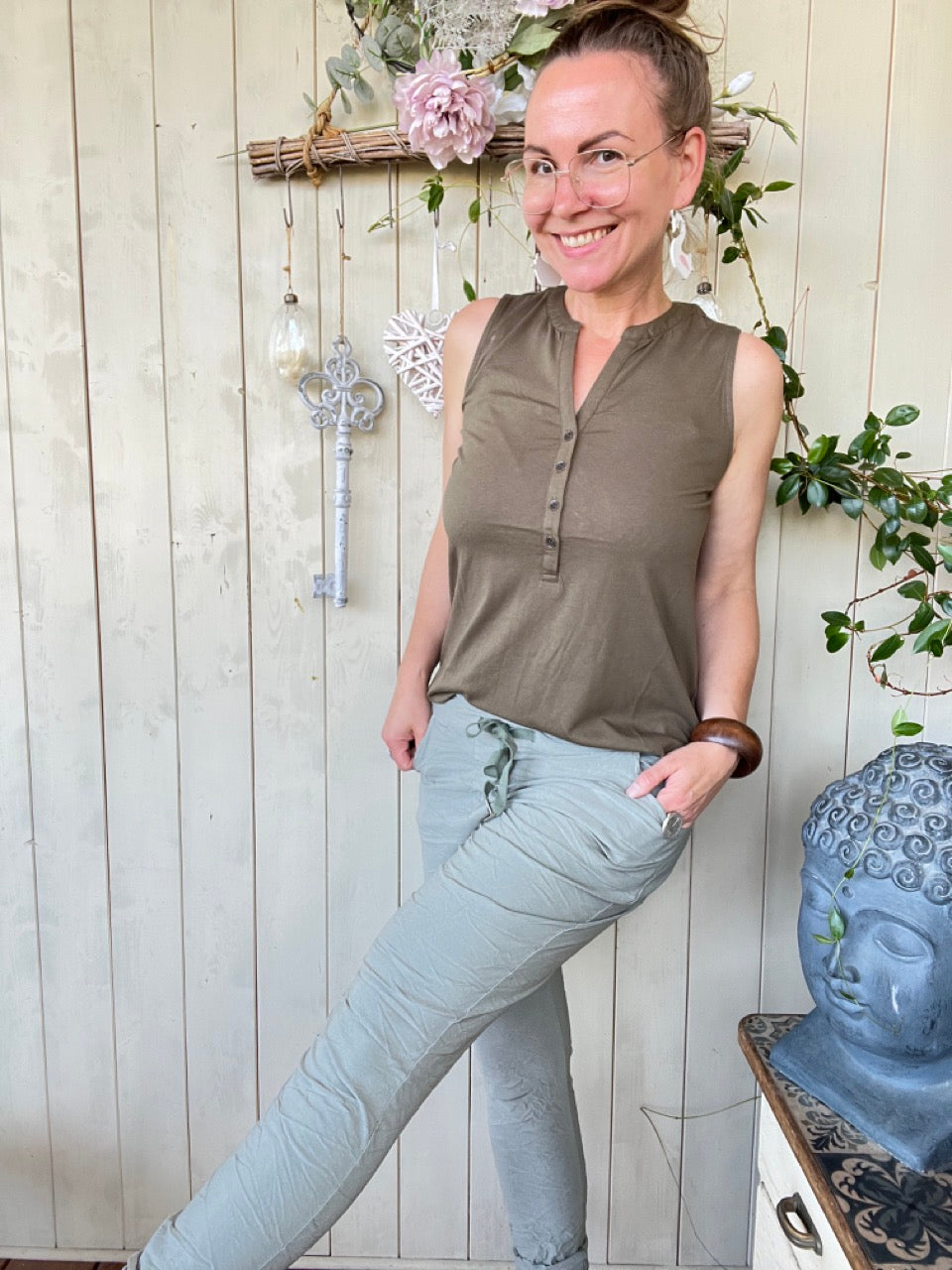 Jogpants Nice Style Olive Grün