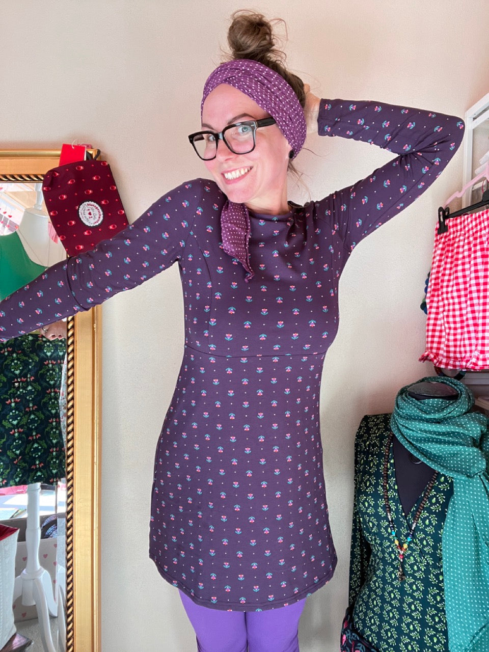 Kleid Little Flower Violett