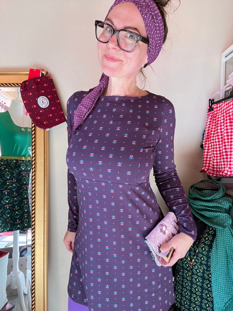 Kleid Little Flower Violett