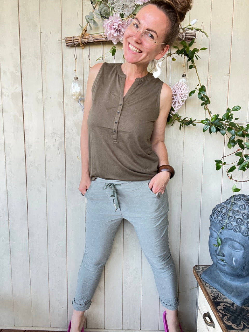 Jogpants Nice Style Olive Grün