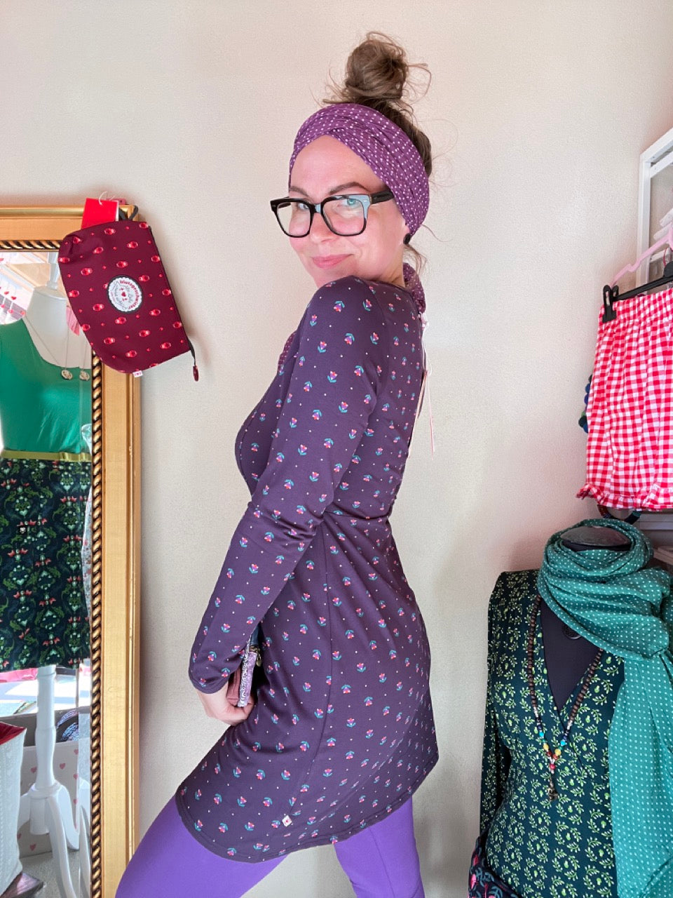 Kleid Little Flower Violett