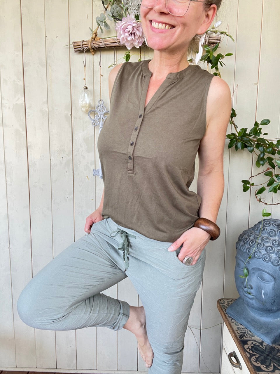 Jogpants Nice Style Olive Grün