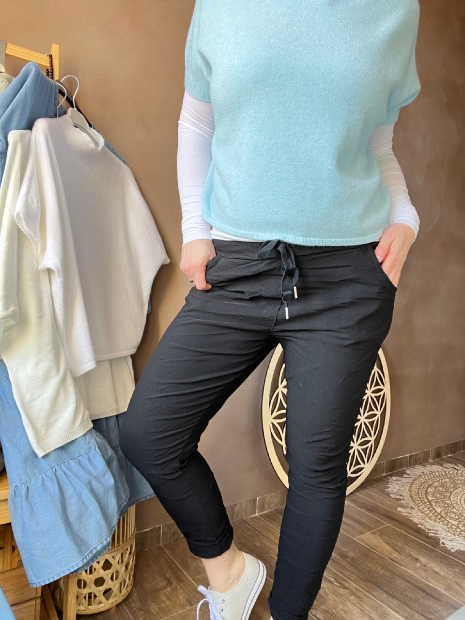 Jogpants Nice Style Herbst Schwarz