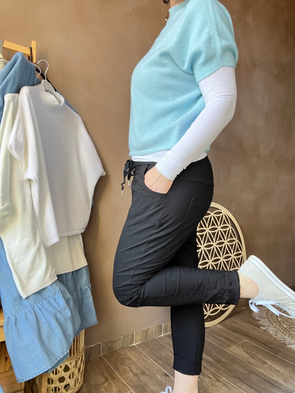 Jogpants Nice Style Herbst Schwarz