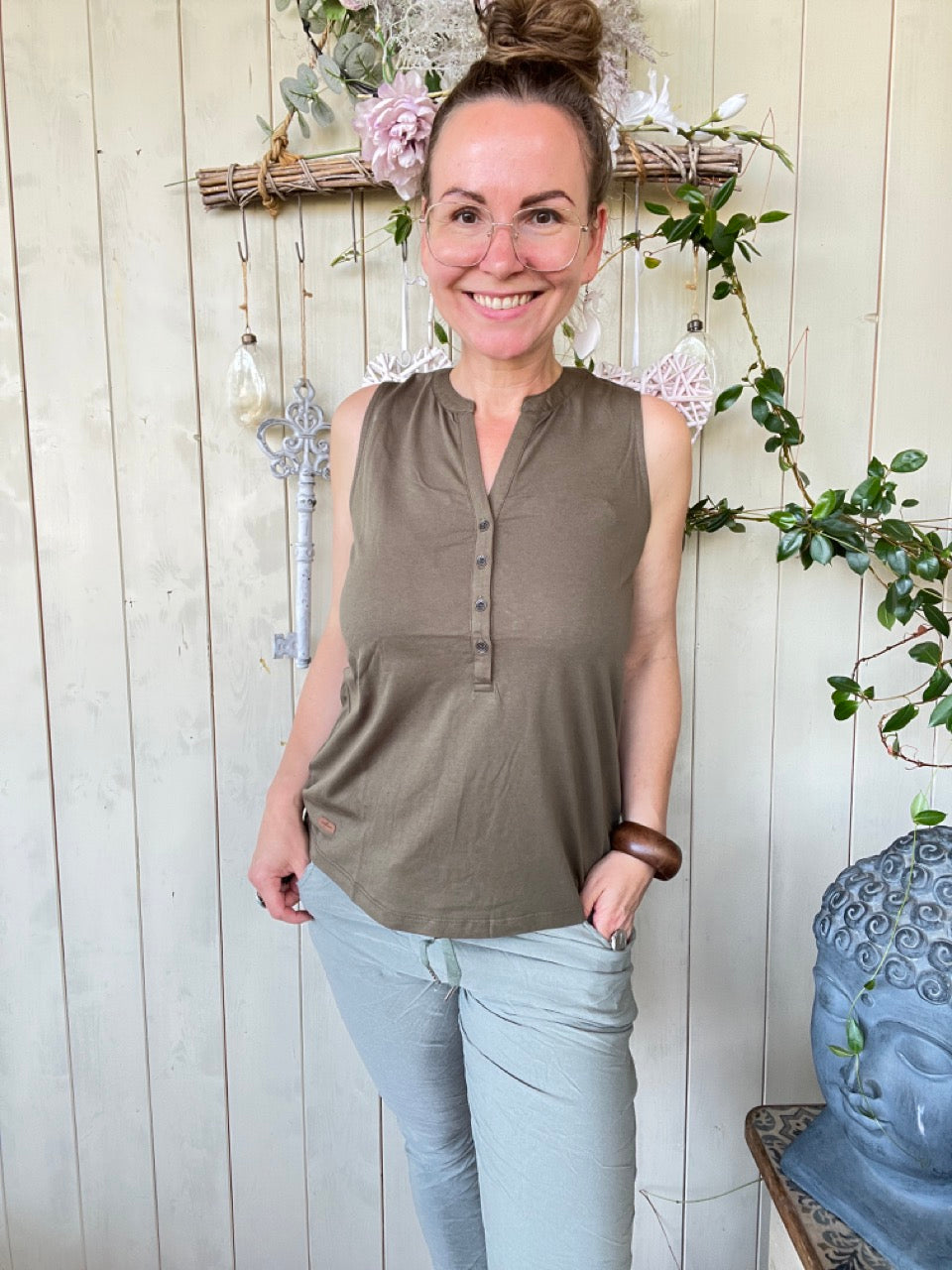 Top Ronja Olive Grün
