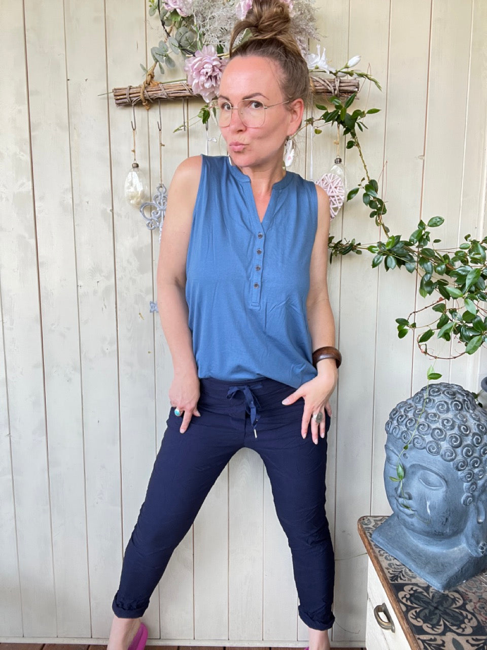 Jogpants Nice Style Dunkelblau Marine