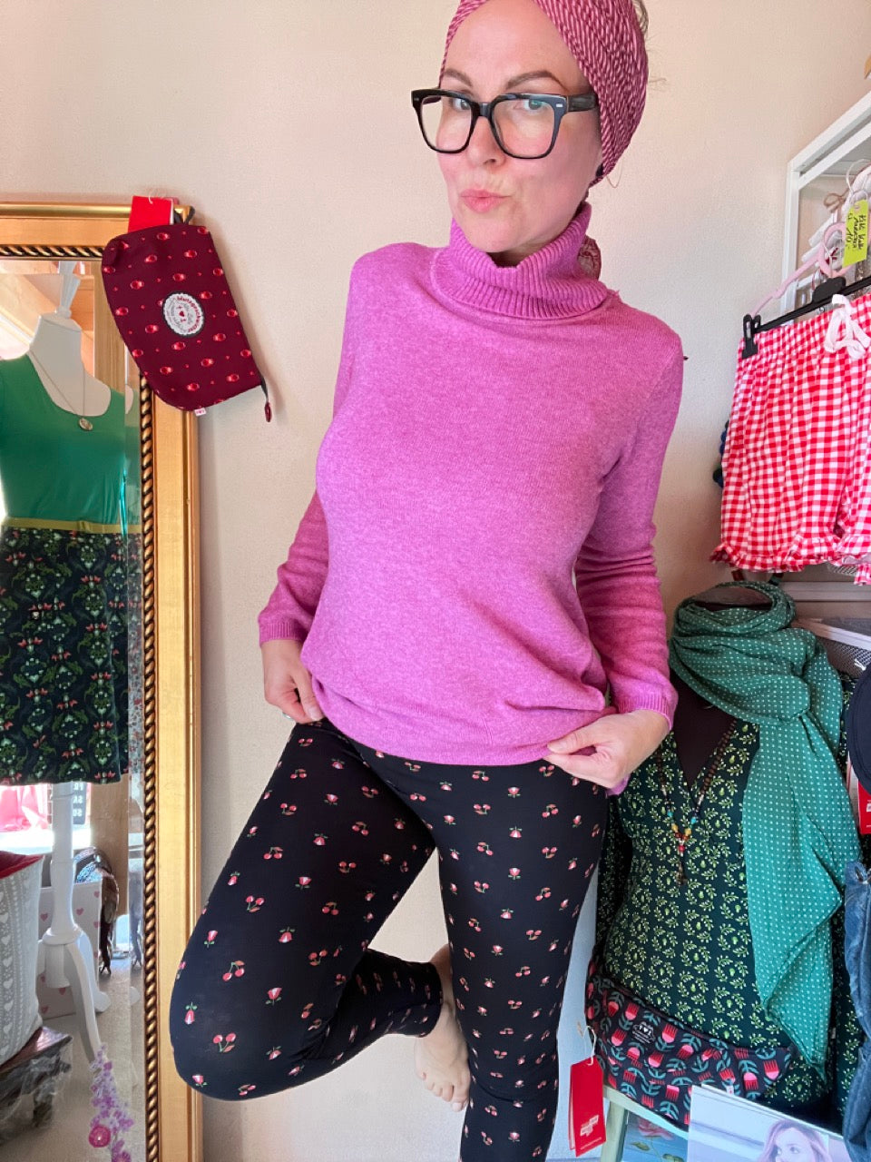 Leggings Fruchtlaune Schwarz