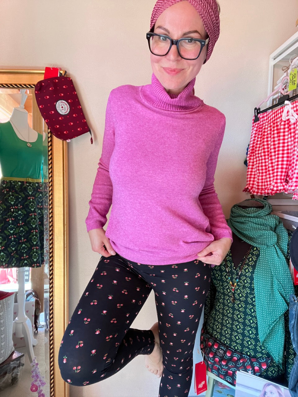 Leggings Fruchtlaune Schwarz