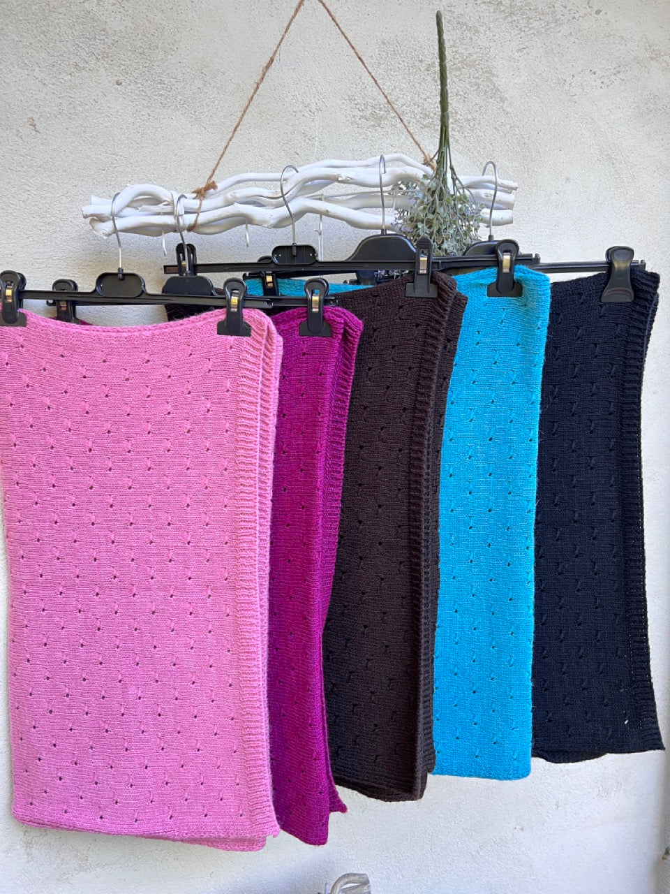 Woll Poncho Herzl Rosa