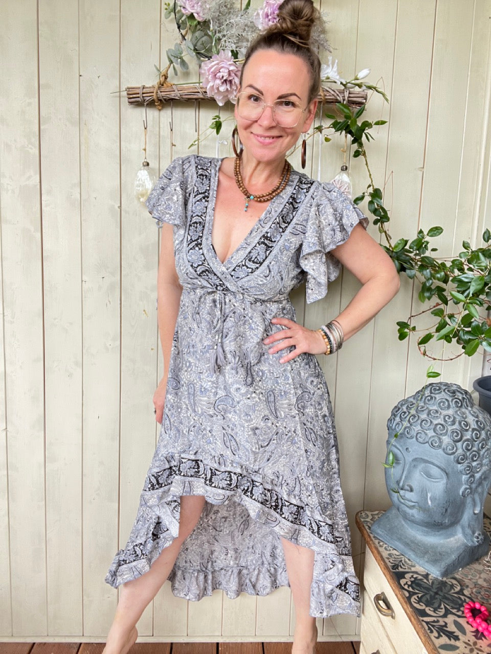 Kleid Evita Schwarz Weiß