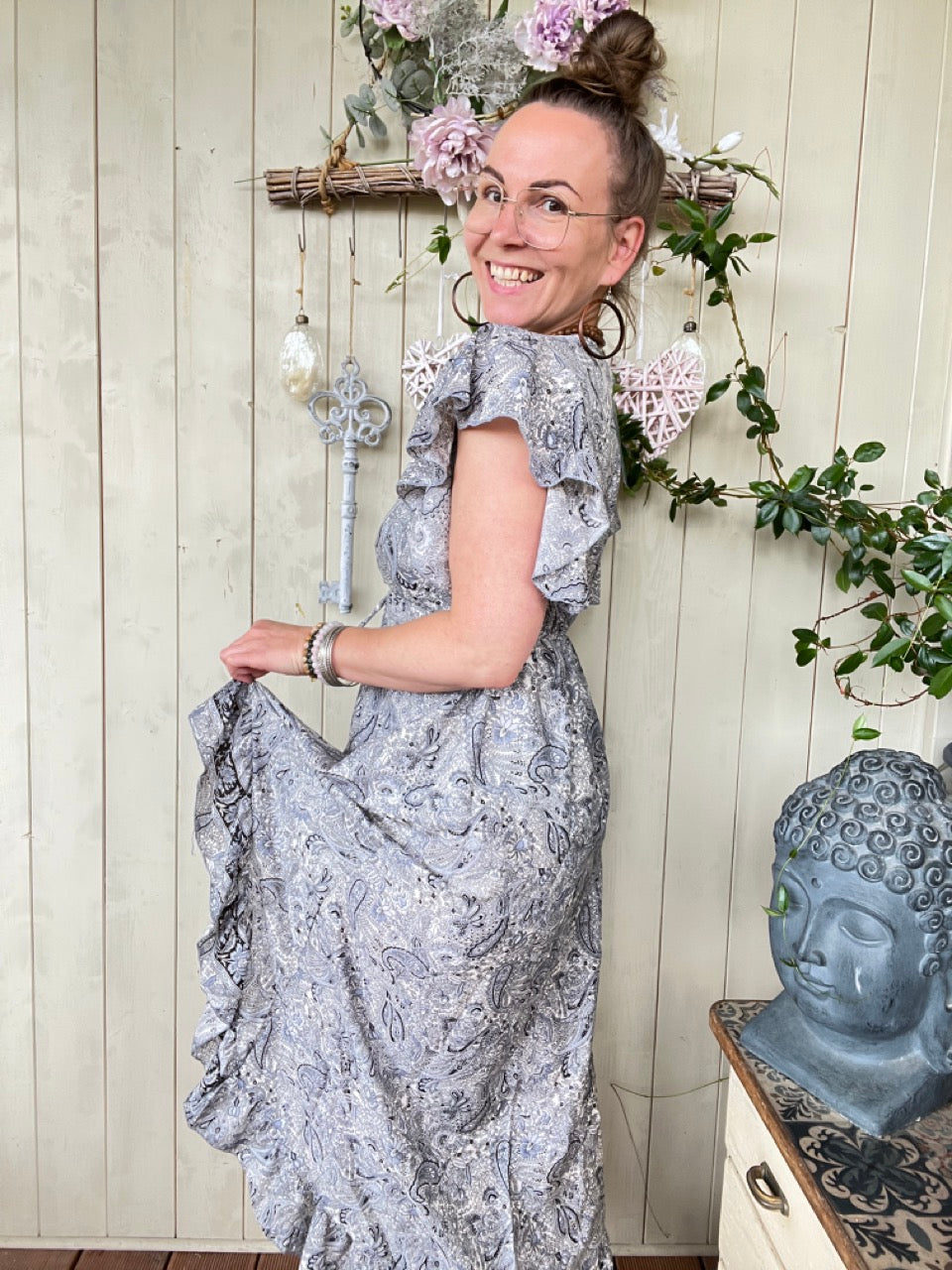 Kleid Evita Schwarz Weiß