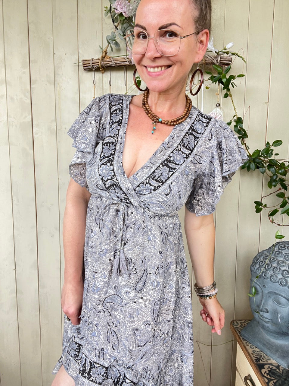 Kleid Evita Schwarz Weiß