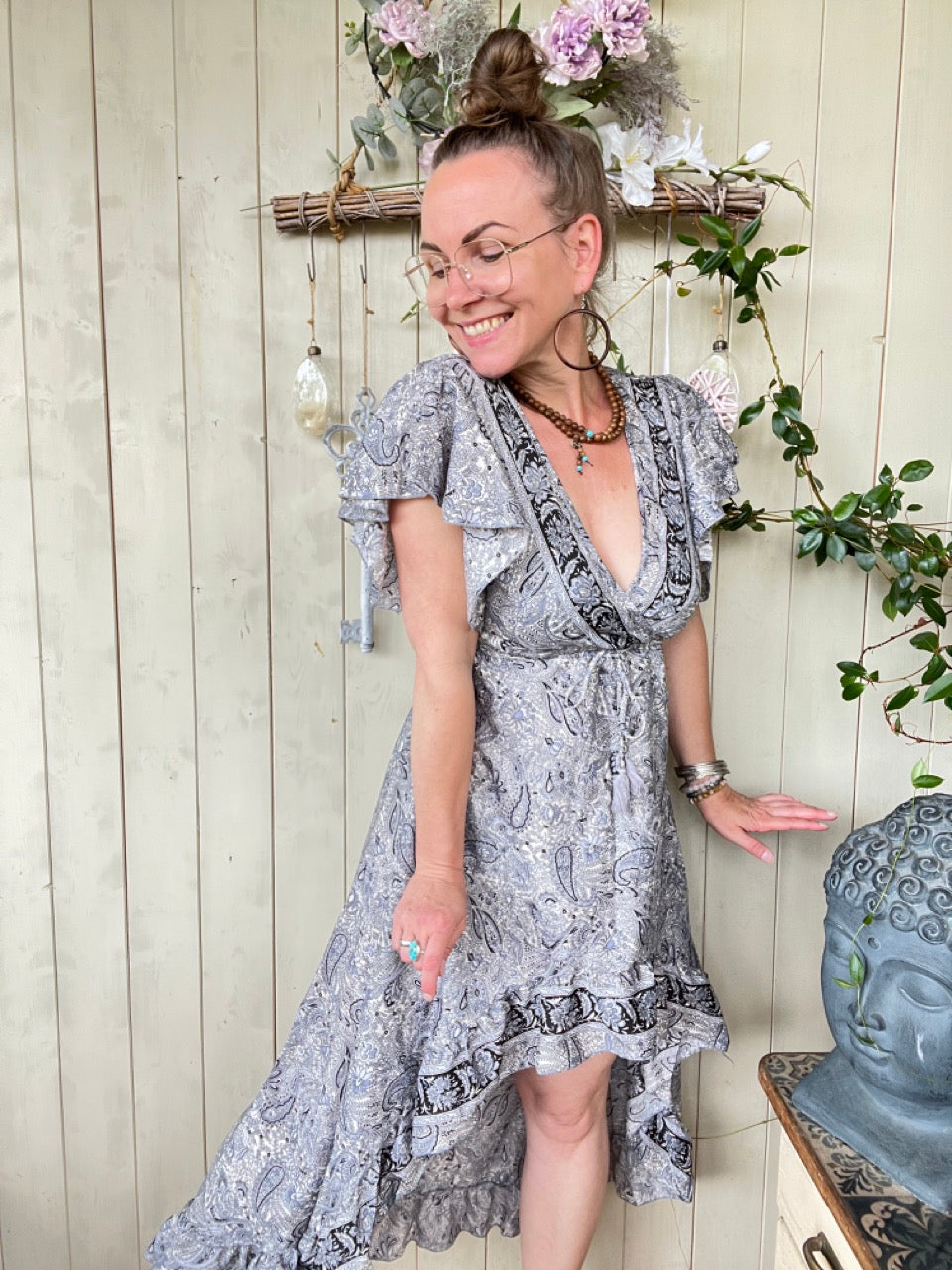 Kleid Evita Schwarz Weiß