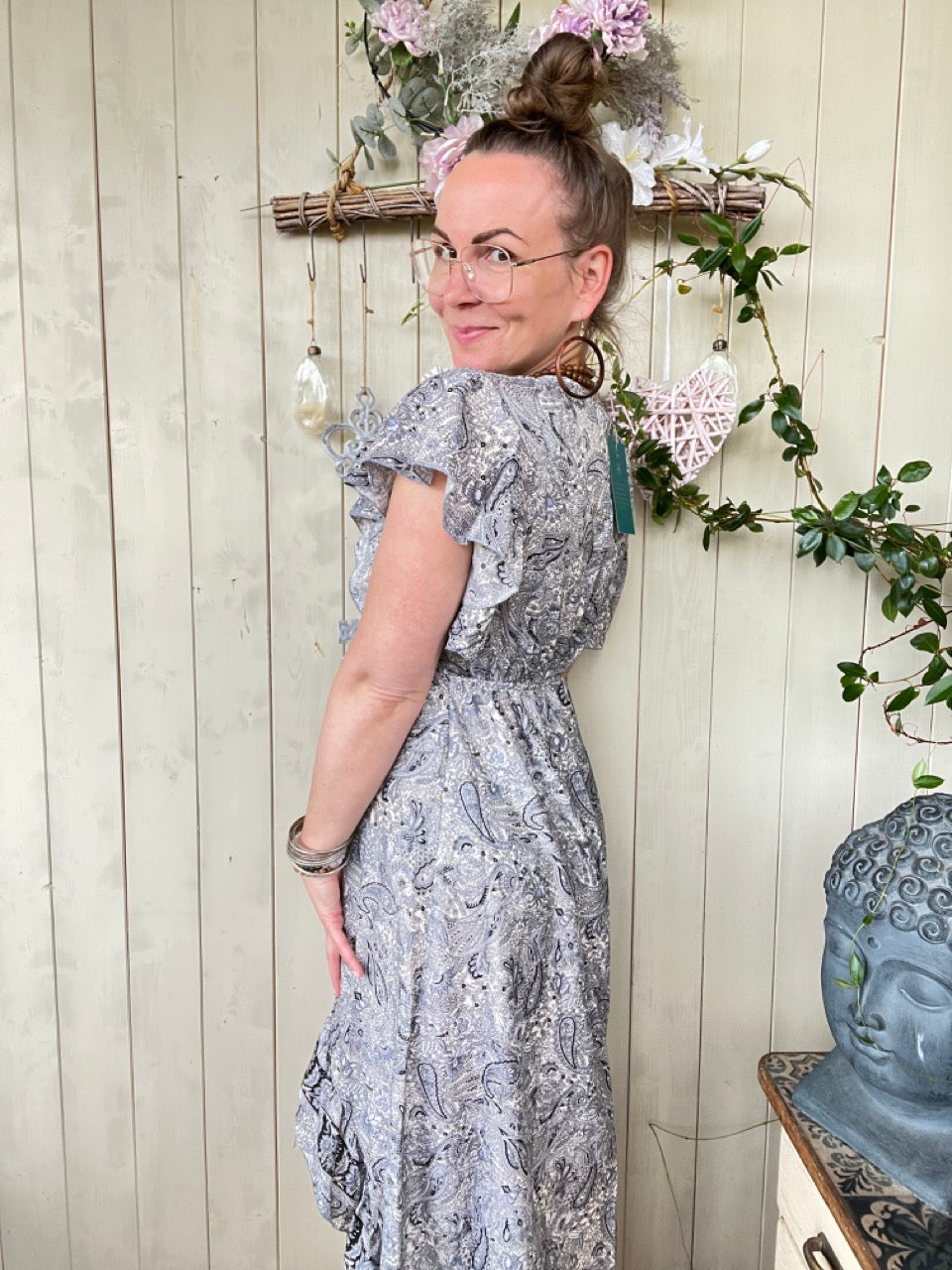 Kleid Evita Schwarz Weiß