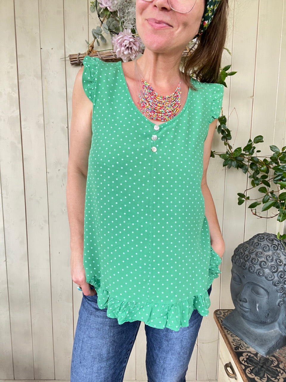 Shirt Mia Pünktchen Mint Grün
