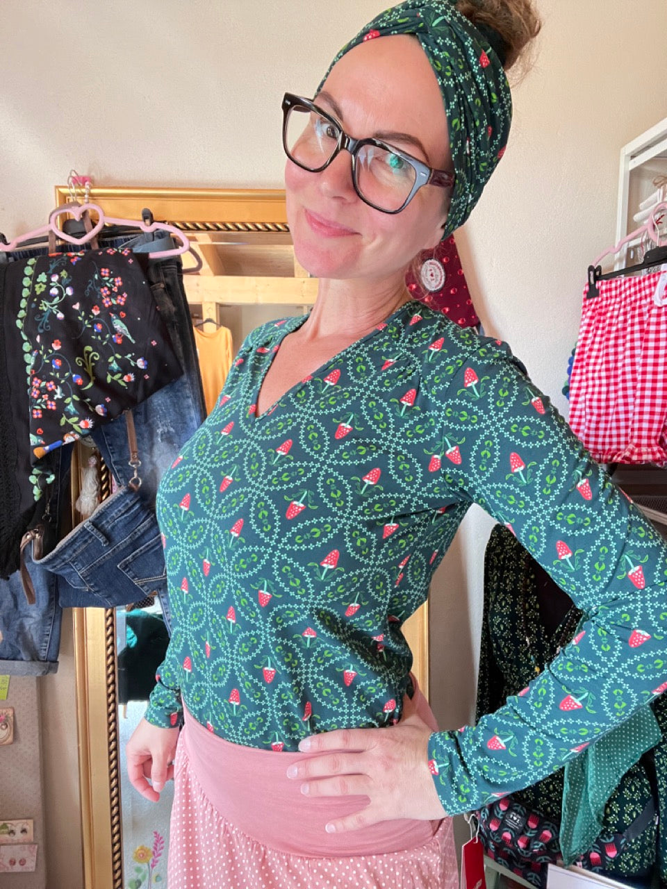 Langarm Shirt Elfi Morgenschön Grün