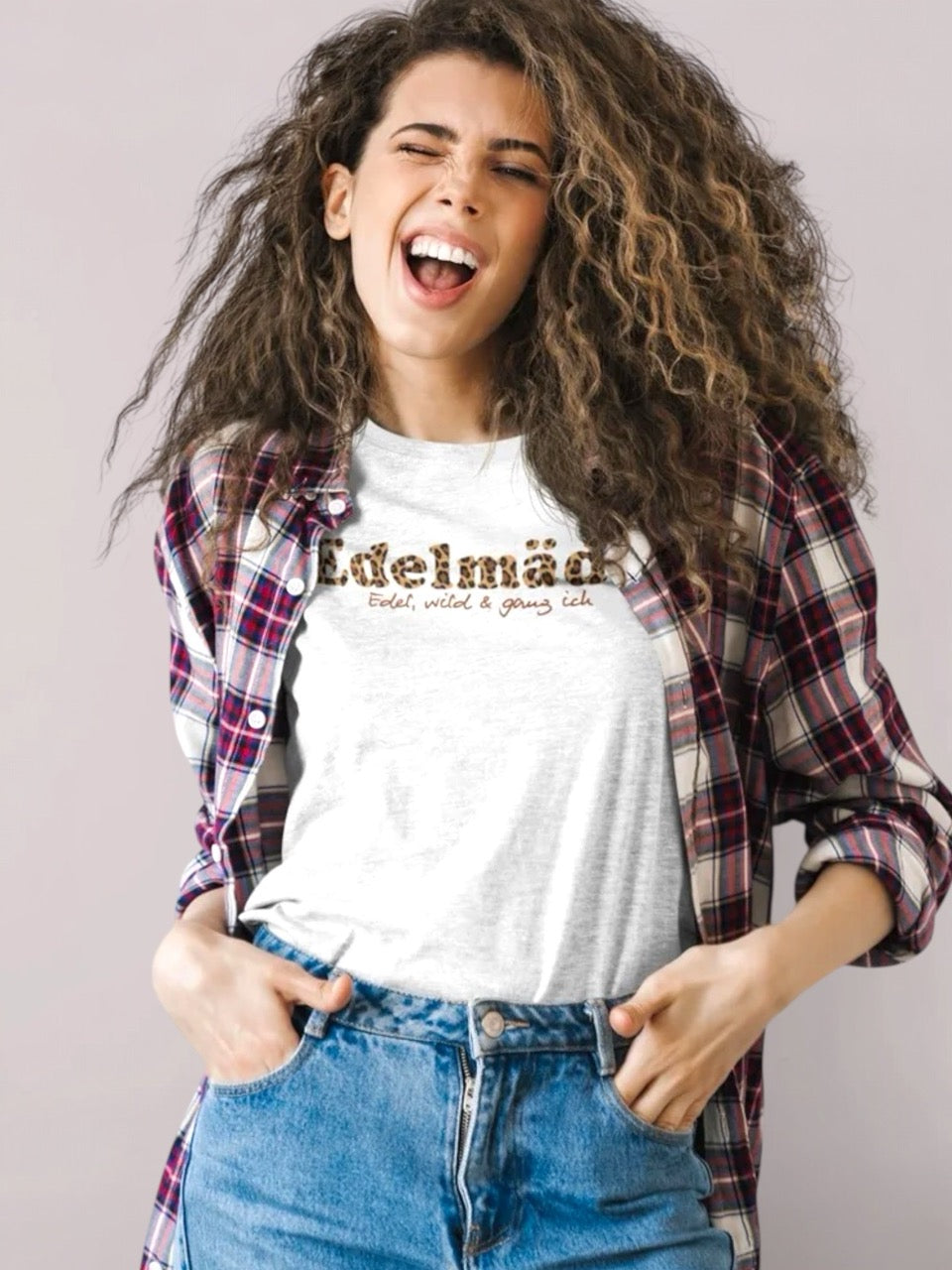 Shirt Edelmädel Slub Leo Logo