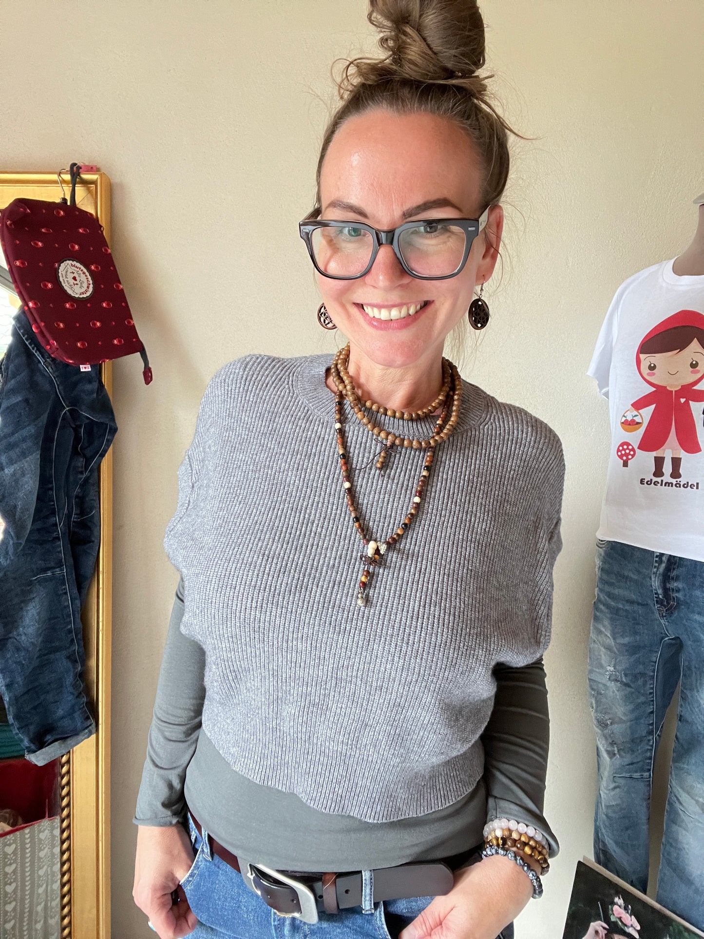 Oversize Pullunder Grau