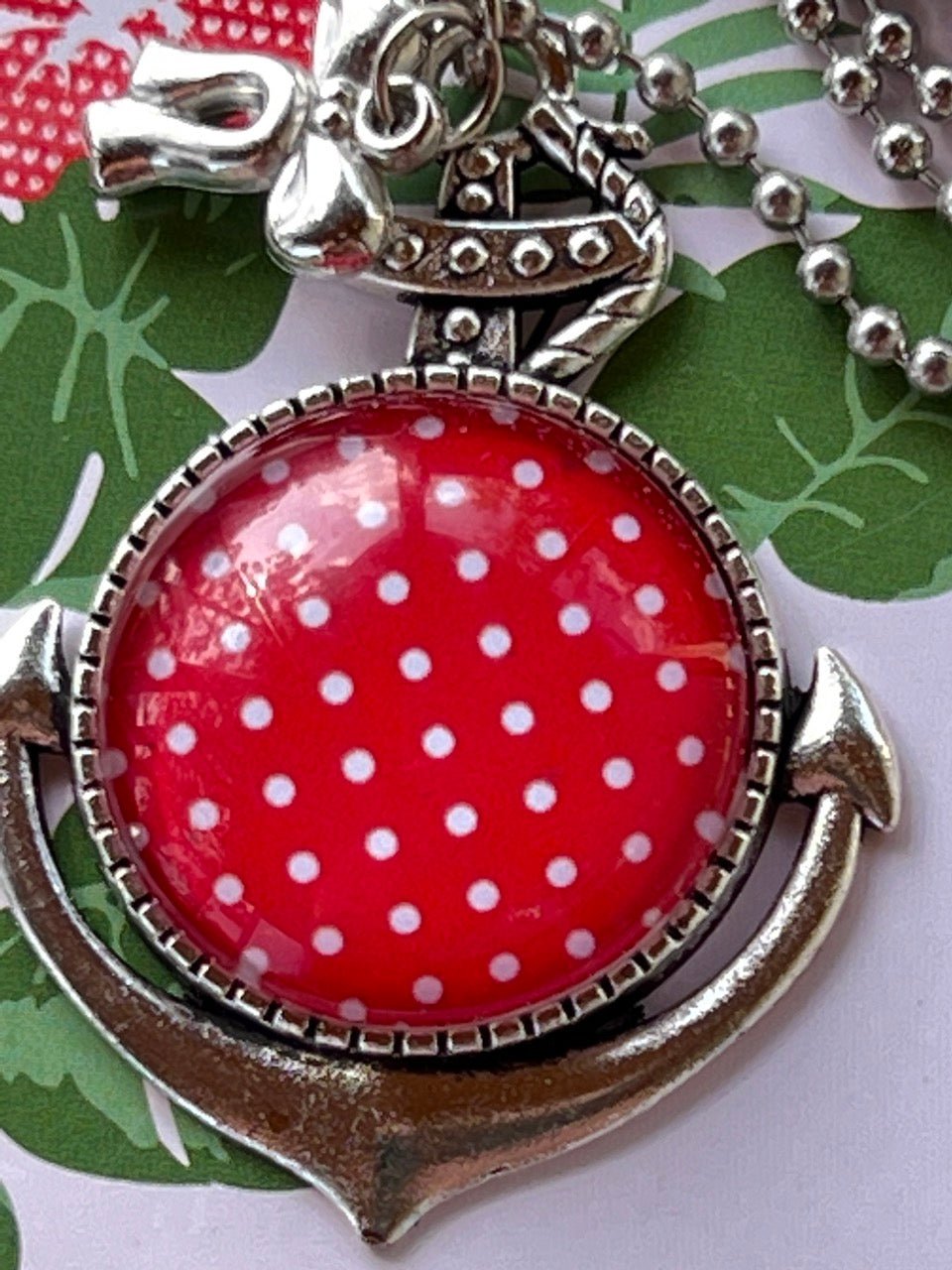 Anker Kette Kiki Rot Pünktchen - FROLLEIN KÄTHE Shop