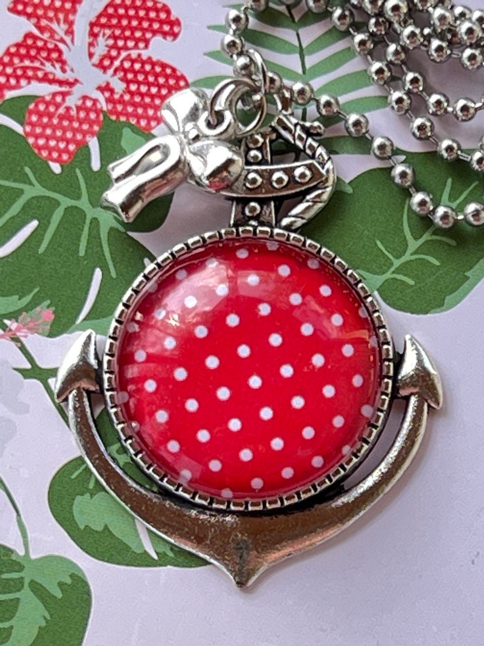 Anker Kette Kiki Rot Pünktchen - FROLLEIN KÄTHE Shop