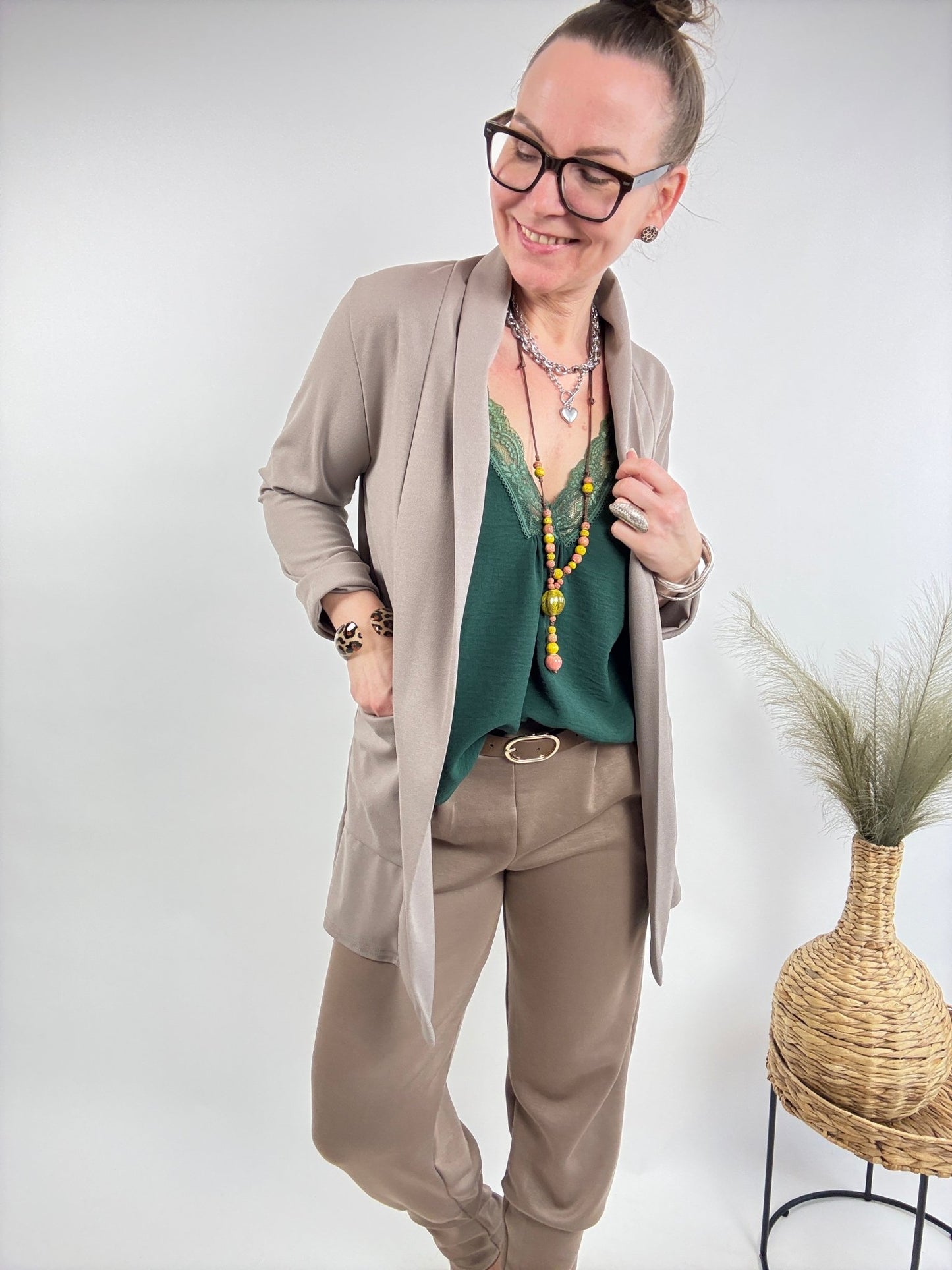 Blazer Cleo Taupe - FROLLEIN KÄTHE Shop