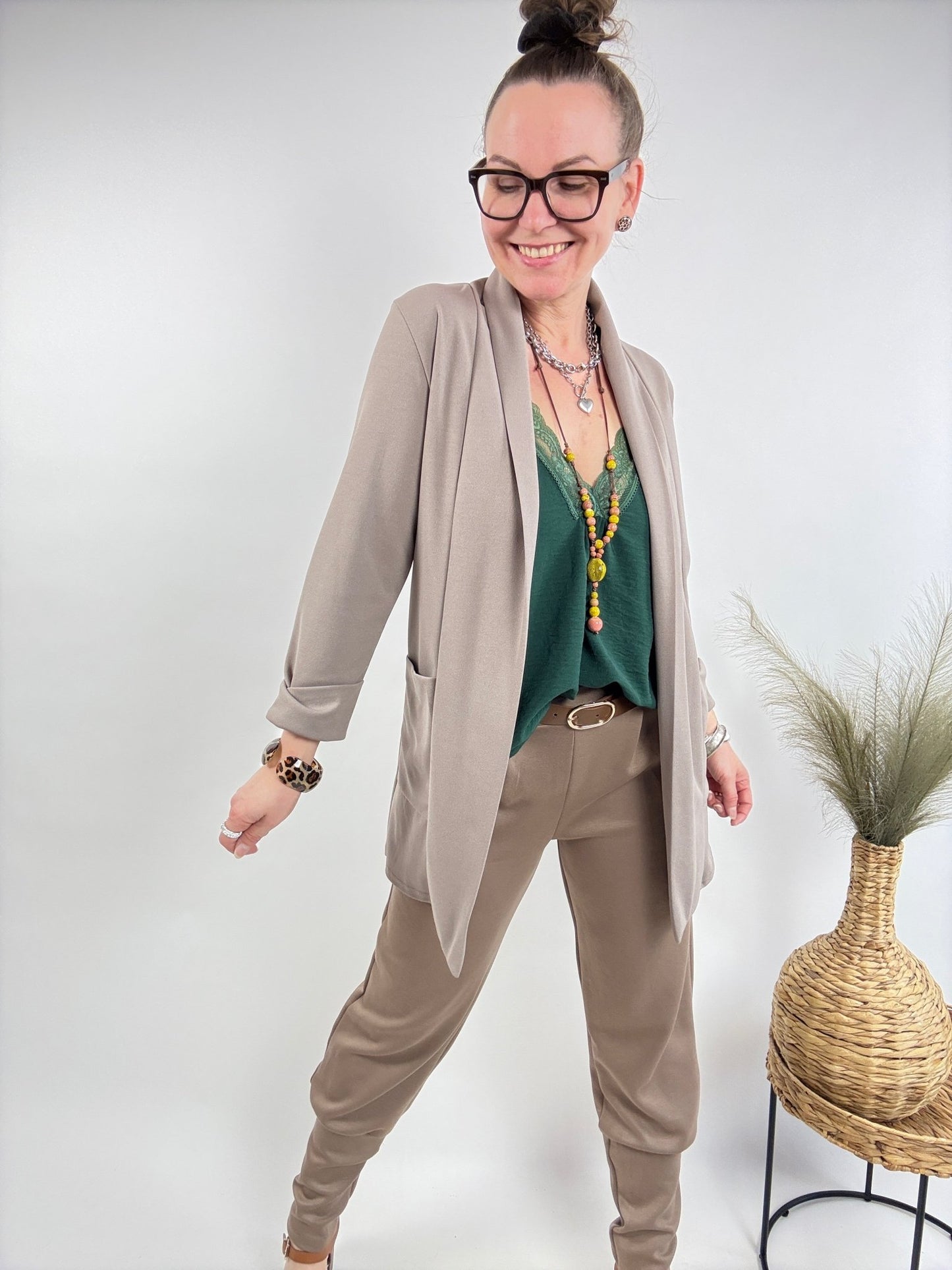 Blazer Cleo Taupe - FROLLEIN KÄTHE Shop