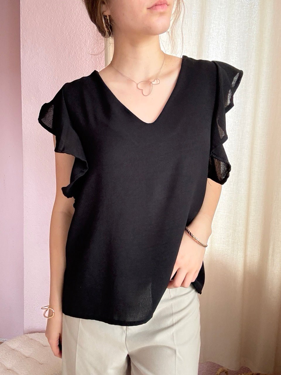 Bluse Charlotte Schwarz - FROLLEIN KÄTHE Shop