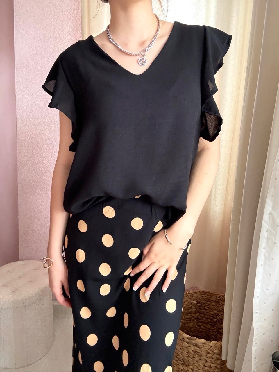 Bluse Charlotte Schwarz - FROLLEIN KÄTHE Shop