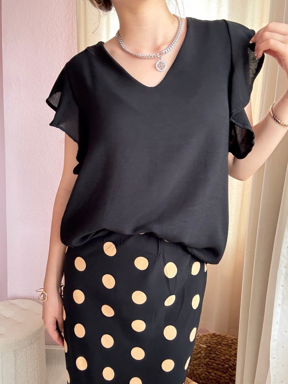 Bluse Charlotte Schwarz - FROLLEIN KÄTHE Shop