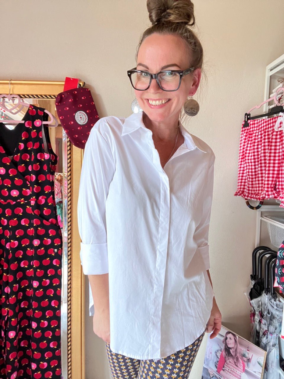 Bluse Gretchen Weiß - FROLLEIN KÄTHE Shop