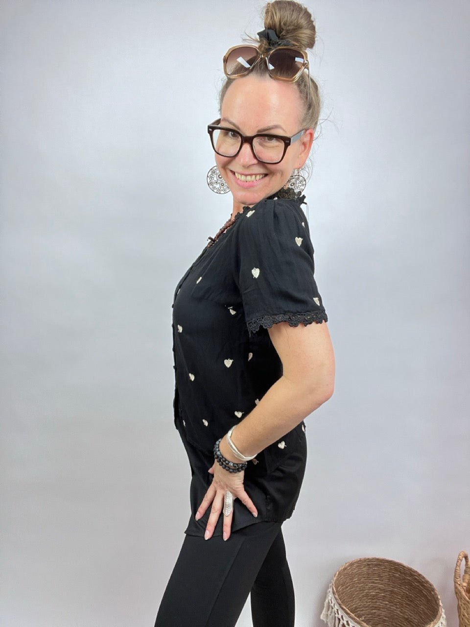 Bluse Lissi Schwarz - FROLLEIN KÄTHE Shop