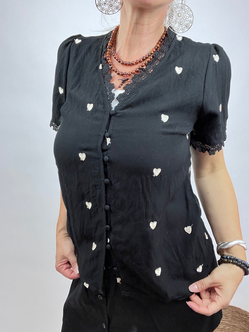 Bluse Lissi Schwarz - FROLLEIN KÄTHE Shop