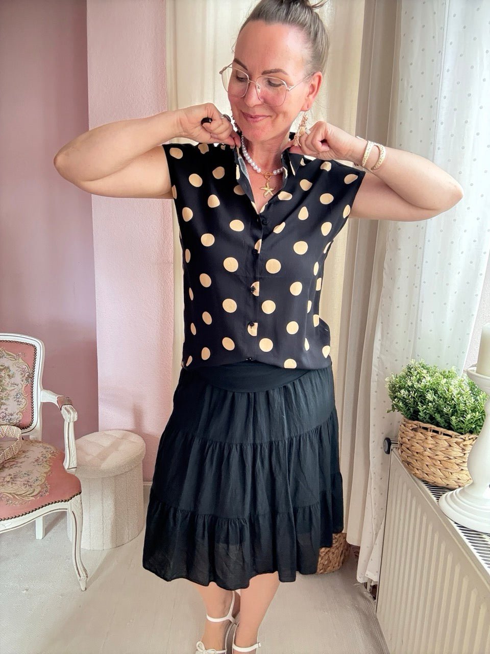 Bluse Lula Schwarz - FROLLEIN KÄTHE Shop