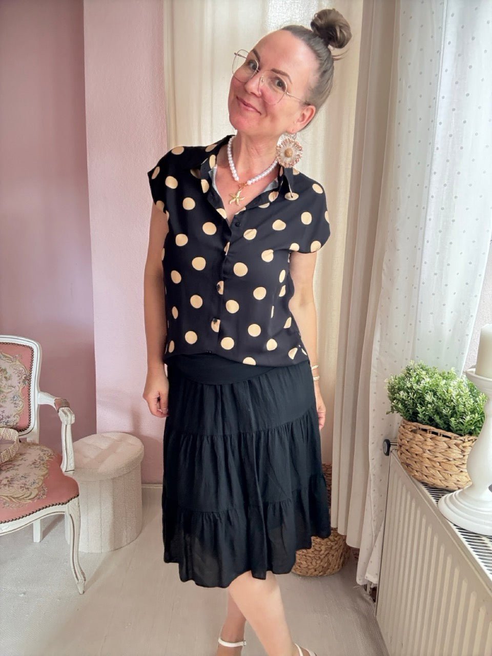 Bluse Lula Schwarz - FROLLEIN KÄTHE Shop