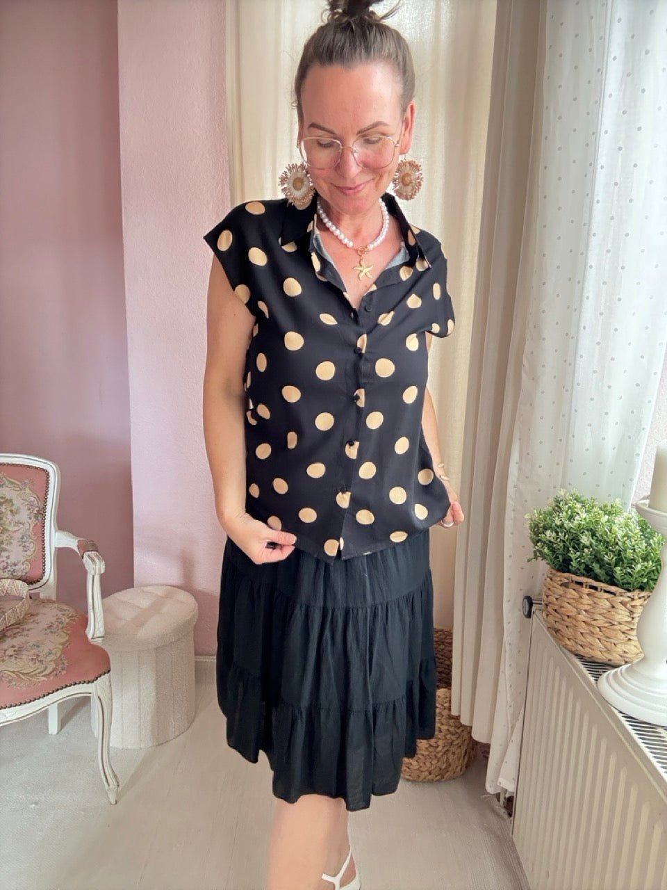 Bluse Lula Schwarz - FROLLEIN KÄTHE Shop